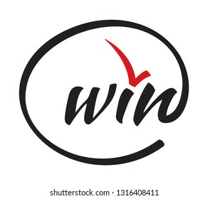 win word with check mark