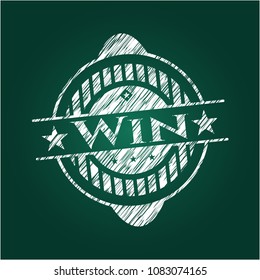  Win written with chalkboard texture
