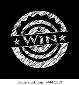 Win written on a blackboard