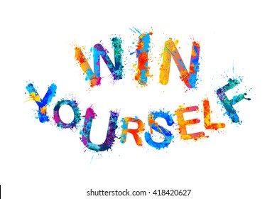 Win Yourself. Motivational Inscription