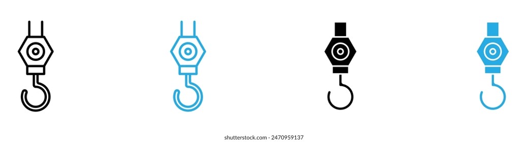 Winch Hook Graphic Emphasizing Heavy Lifting and Industrial Tools