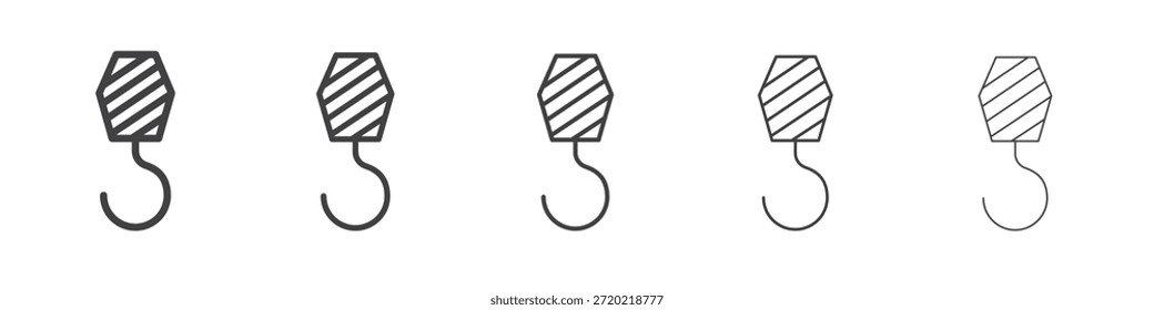 Diseño del icono del gancho del torno, logotipo, App, interfaz de usuario. Ilustración vectorial, EPS