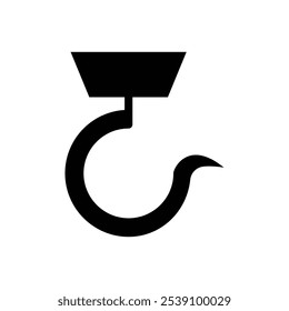 Winde Haken-Symbol Logo-Zeichensatz Vektorkontur