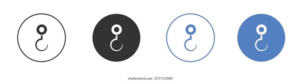 Conjunto de pictogramas do ícone de gancho. Designs de ícone de vetor
