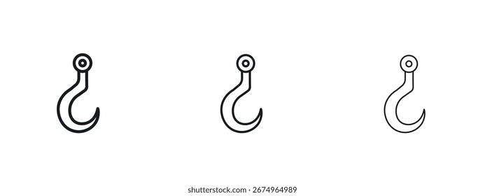Winch gancho icono de Ilustración vectorial eps. Ilustraciones de esquema de Vector