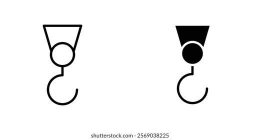 Winch hook icons vector graphic pack