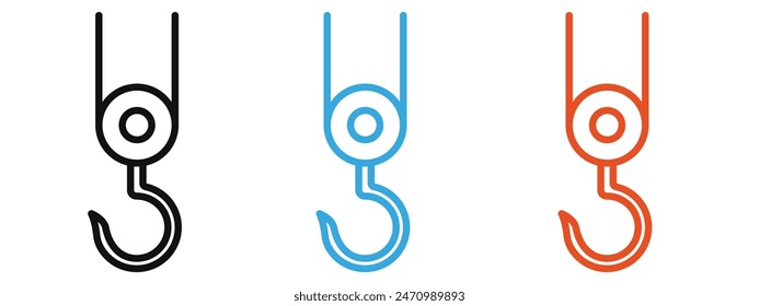 Winch Hook Illustration Highlighting Heavy Duty and Industrial Tools