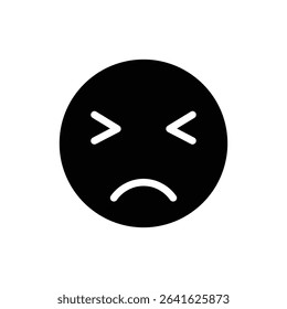 Wincing Face with Squinted Features Expression Icon