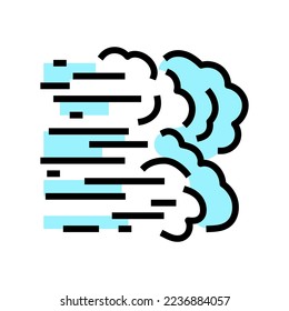 vector de icono de color del aire del viento. señal de aire eólico. ilustración de símbolo aislado