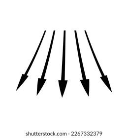 Wind air flow arrows icon