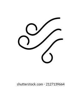 Wind, Air Solid Icon Vector Illustration Logo Template. Suitable For Many Purposes.
