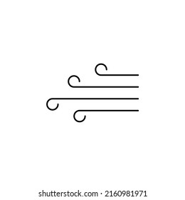 Wind, Air Thin Line Icon Vector Illustration Logo Template. Suitable For Many Purposes.