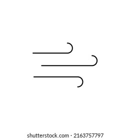 Wind, Air Thin Line Icon Vector Illustration Logo Template. Suitable For Many Purposes.