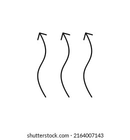Wind, Air Thin Line Icon Vector Illustration Logo Template. Suitable For Many Purposes.