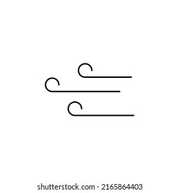 Plantilla de logotipo de Ilustración del vector de iconos de línea delgada de aire y viento. Idóneo Para Muchos Fines.