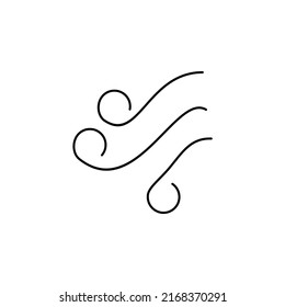 Wind, Air Thin Line Icon Vector Illustration Logo Template. Suitable For Many Purposes.