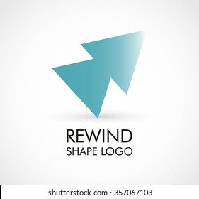 Wind arrow of triangle abstract vector and logo design or template direction pointer business icon of company identity symbol concept