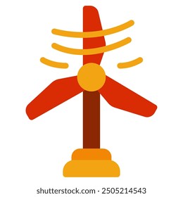 Wind Autumn vector icon illustration