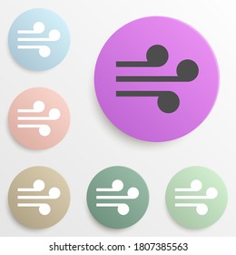 wind badge color set. Simple glyph, flat vector of web icons for ui and ux, website or mobile application