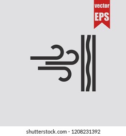 Wind barrier layer icon.Vector illustration.