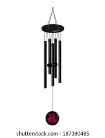 Wind bells, vector illustration