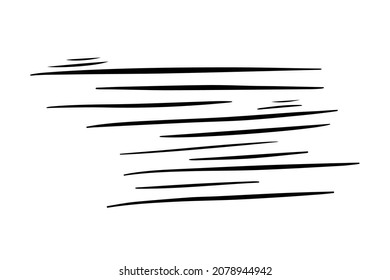 Wind blow in doodle style, vector illustration. Wave cold air during windy weather. Gust symbol outline for print and design .Isolated black line element on a white background