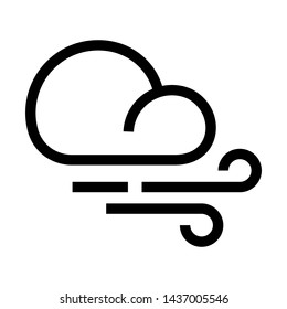 Wind blow flat vector icon