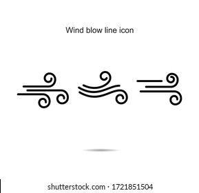 Wind Blow Line Icon Ideas Design Vector Illustration Graphic On Background