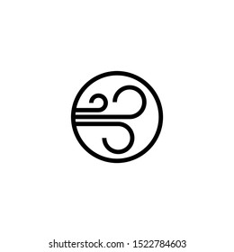 Wind blow line icon for mobile concept and web design, Blowing wind vector icon. Windy weather symbol, logo illustration