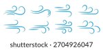 Wind blow line icon vector. Windy weather, fresh cloud air speed symbol. vector illustration.