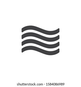 Wind blow vector icon. Air conditioning filled flat sign for mobile concept and web design. Wind, weather glyph icon. Symbol, logo illustration. Vector graphics