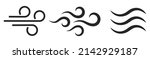 Wind blow vector symbol, air puff line icons on white background, outline flat illustration of windy stormy weather, wind doodle graphics