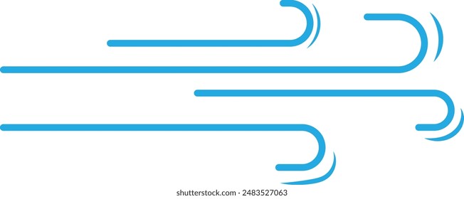 Wind blow vector symbol, air puff line icons on white background, outline flat illustration of windy stormy weather, wind doodle graphics
