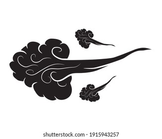 Wind blowing icon. concept of weather, tornado and other elements of nature. Vector illustration on white background