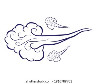 Wind blowing icon. concept of weather, tornado and other elements of nature. Vector illustration on white background