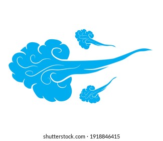 Wind blowing icon. concept of weather, tornado and other elements of nature. Vector illustration on white background