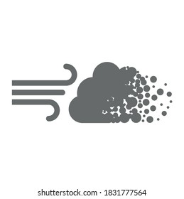 The wind blowing on a cloud of polluted air