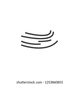 Wind blowing outline icon. linear style sign for mobile concept and web design. Windy weather simple line vector icon. Symbol, logo illustration. Pixel perfect vector graphics