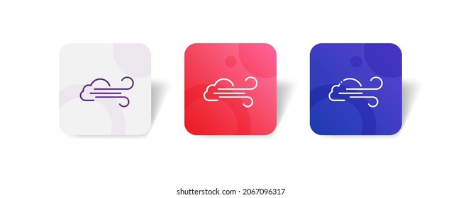 wind blowing pixel perfect icon set bundle in line, solid, glyph, 3d gradient style