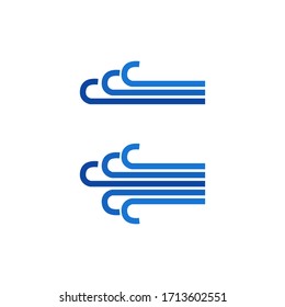 wind blowing vector graphic design illustration