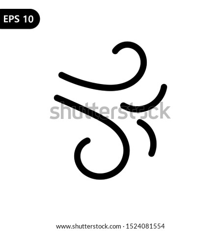 Wind blown outline icon vector illustration logo template. eps10