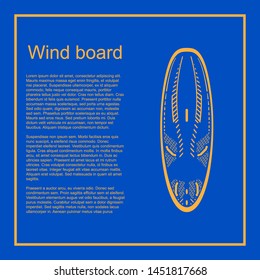 Wind board. Vector icon banner Template,vector illustration