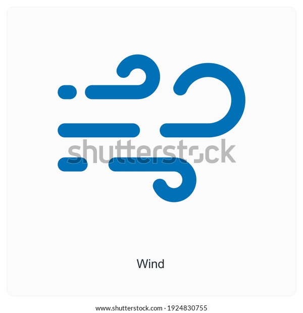 Wind Breeze Icon Concept Stock Vector (Royalty Free) 1924830755