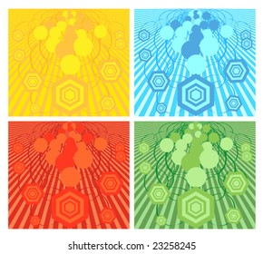 "Wind of change", abstract background, geometric shapes