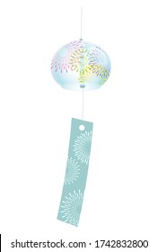 Wind chime fireworks summer icon