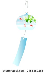 wind chime goldfish hot-summer greeting icon