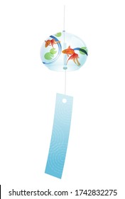 Wind chime goldfish summer icon