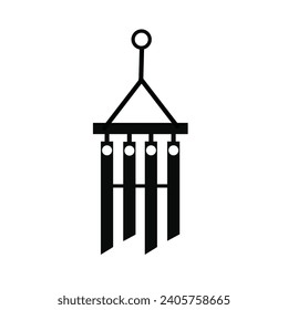 Wind chime icon, music concept vector illustration.