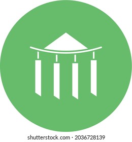 Wind Chime icon vector image. Can also be used for Miscellaneous Objects. Suitable for mobile apps, web apps and print media.