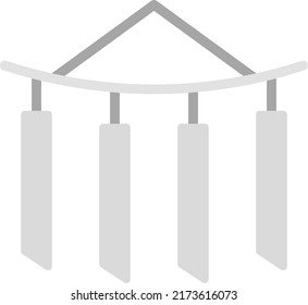 Wind Chime icon vector image. Can also be used for Miscellaneous Objects. Suitable for mobile apps, web apps and print media.